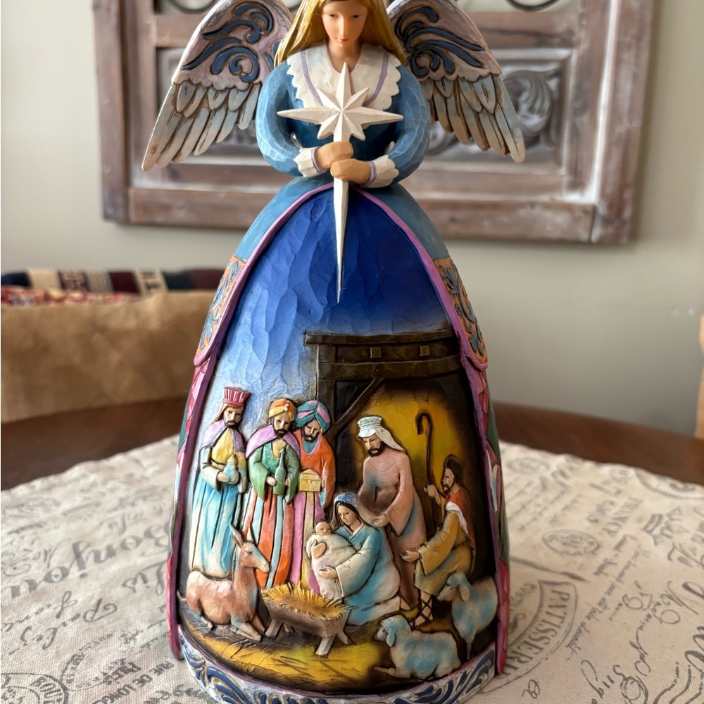 Jim Shore Nativity Angel Figurine–A Star Shall Guide Us-Heartwood Creek 2005